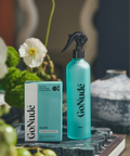 Go Nude Glass & Mirror Cleaner concentrate and Water Keeper bottle lifestyle