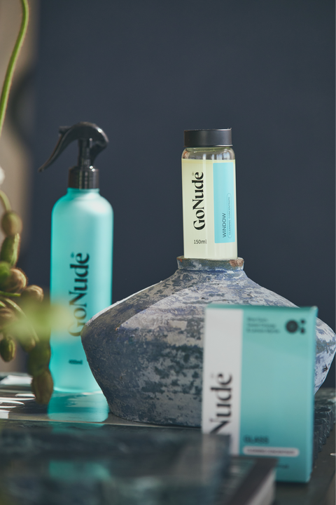 Go Nude Glass & Mirror Cleaner Keeper bottle lifestyle