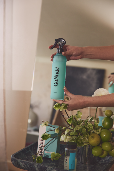Spraying Go Nude Glass & Mirror Cleaner